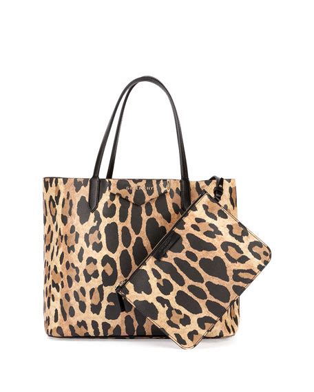 givenchy antigona small leather shopping tote animal print|Givenchy antigona shopping tote.